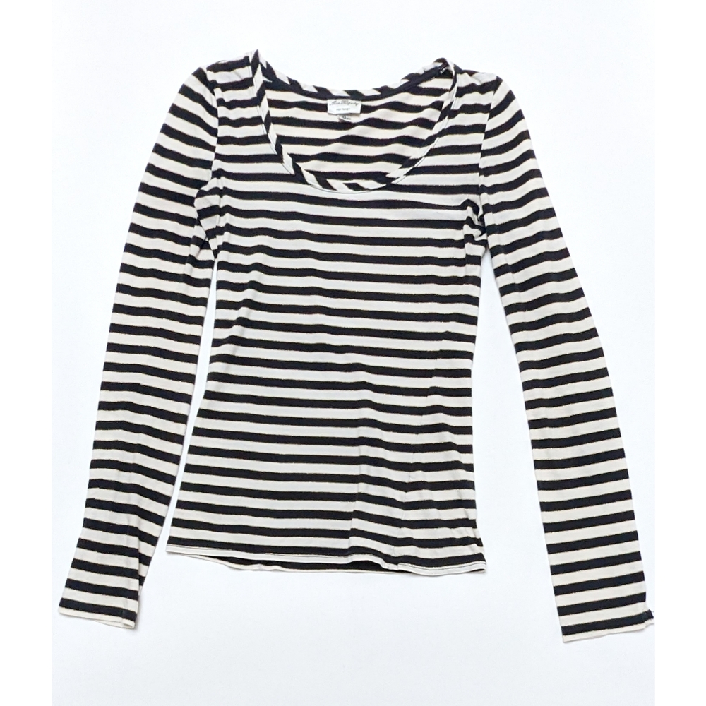 Alice Temperley For Target Striped Long Sleeve Shirt With Glitter Thread Size XS